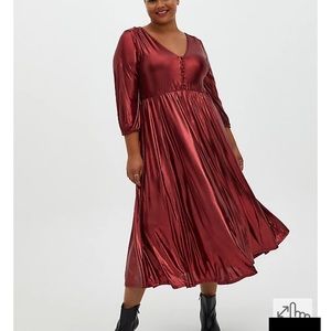 Torrid red liquid knit dress